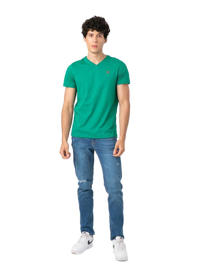 Marco Bergamo VNeck T-Shirt With Logo  - Image 1