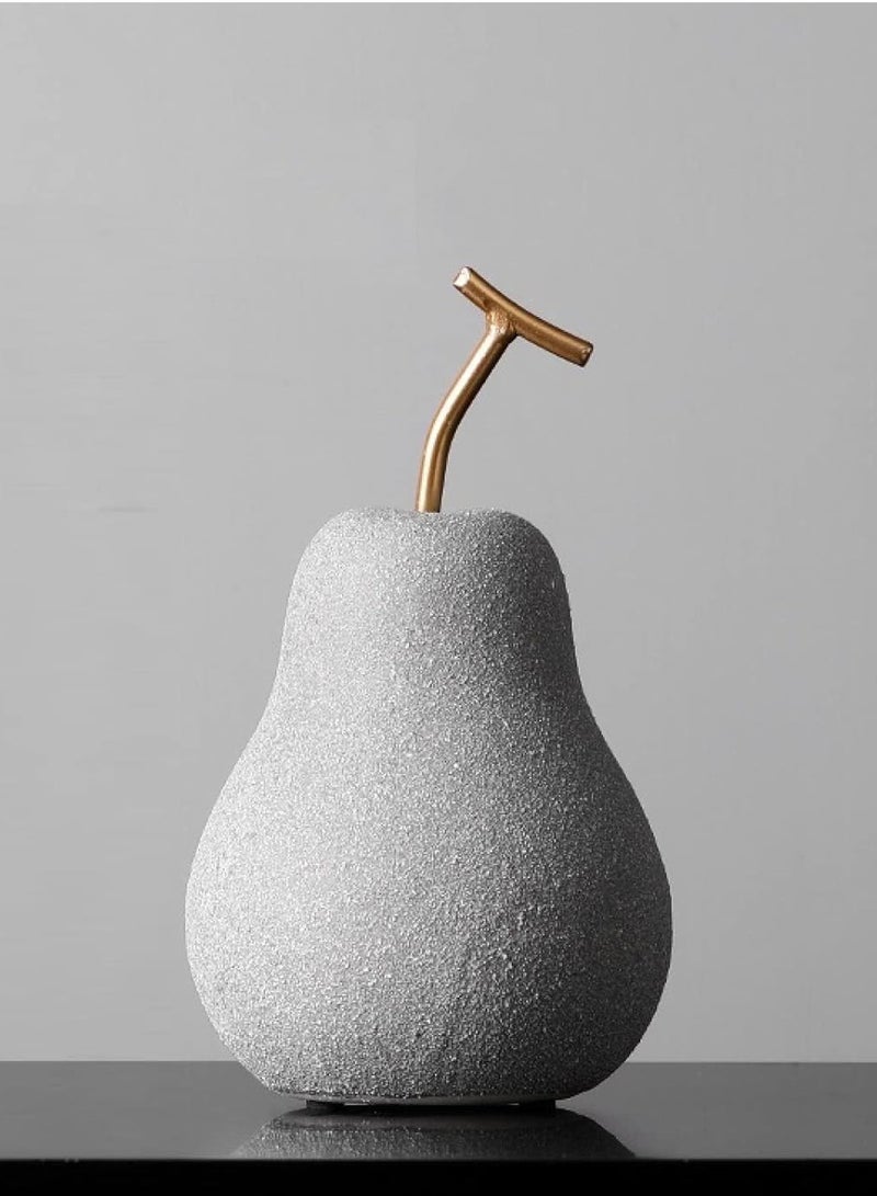 Pear Ceramic Statue Art Sculpture for Modern Home Decor Collectible Figurine Table Decor-26.5 cm - Image 1