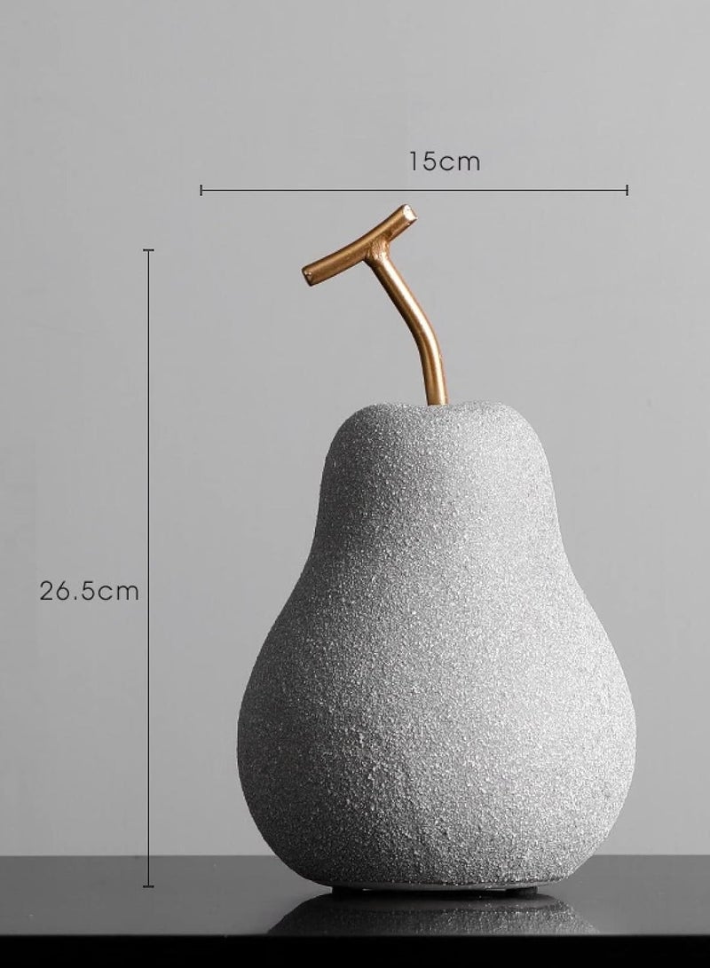 Pear Ceramic Statue Art Sculpture for Modern Home Decor Collectible Figurine Table Decor-26.5 cm - Image 2