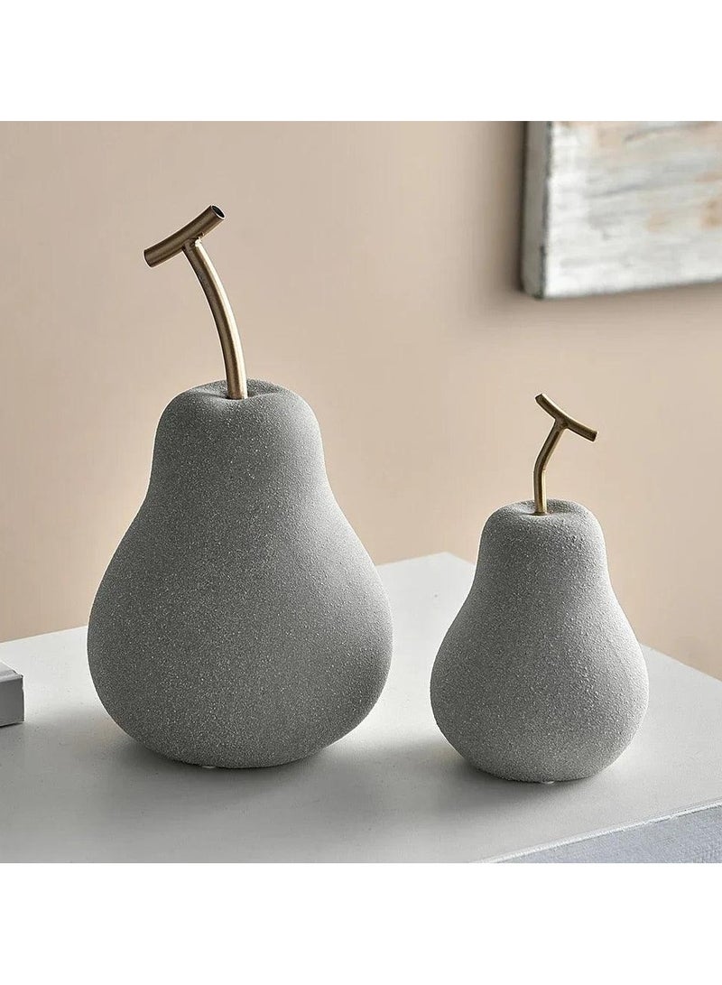 Pear Ceramic Statue Art Sculpture for Modern Home Decor Collectible Figurine Table Decor-26.5 cm - Image 5