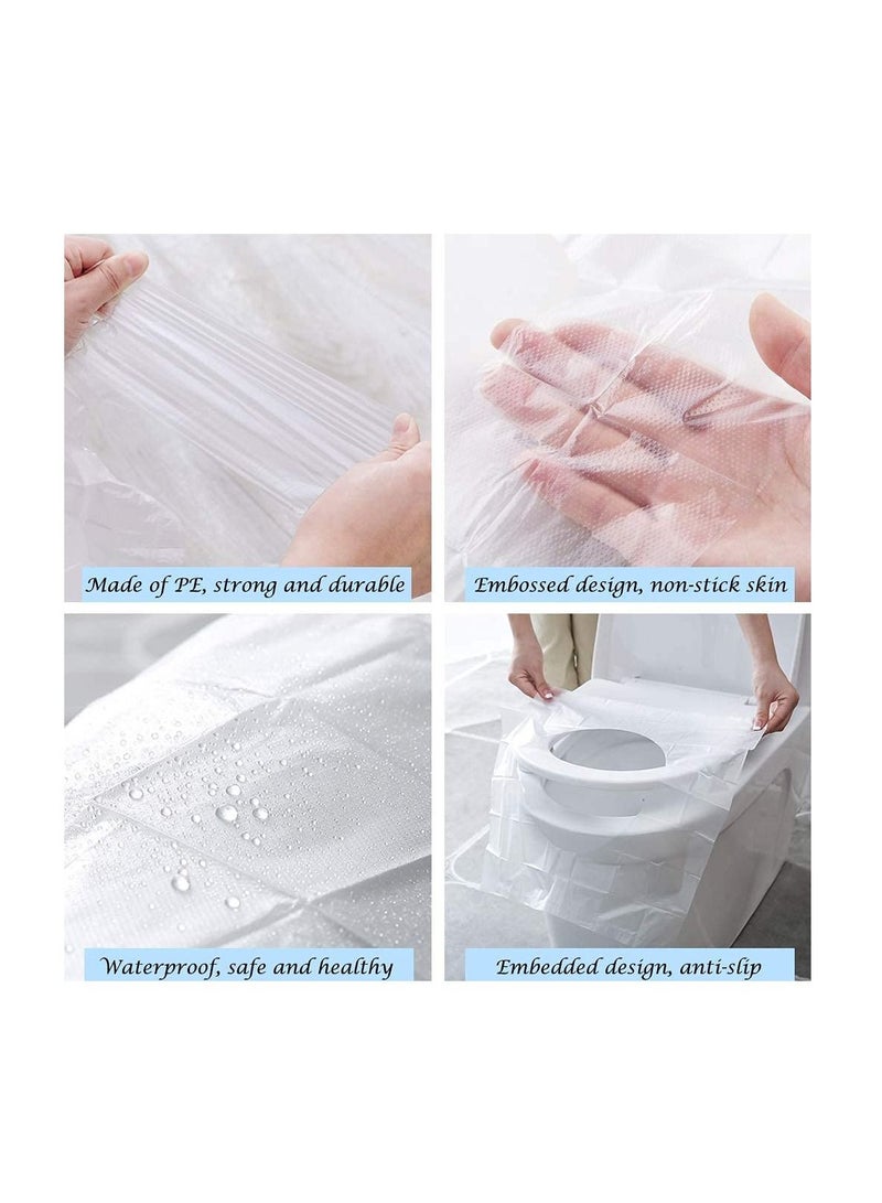 إكسفور 50 كيس من البلاستيك القابل للتصرف غطاء مقعد المرحاض للماء ، غير زلق ، حزمة واحدة ، ومناسبة للسفر ، ومناسبة جدا للتدريب وعاء - Image 2