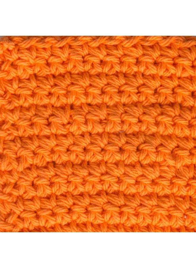 Lily 10200101628 Sugar 'N Cream The Original Solid Yarn, 2.5oz, Medium 4 Gauge, 100% Cotton - Hot Orange - Machine Wash & Dry - Image 3