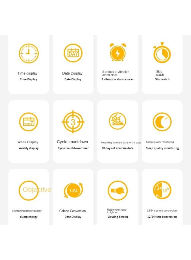Vibration Reminder Smart Bracelet Sleep Monitoring Alarm Watch Sports Rechargeable Bracelet W5vp - Image 2