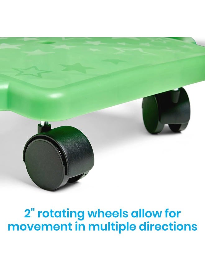 hand2mind Green Indoor Scooter Board with Handles, Gym Scooters for Kids, Recess Toys, PE Equipment for Elementary School, Kids Indoor Play Equipment, Floor Scooter, Kids Sports Activities 0 - Image 3