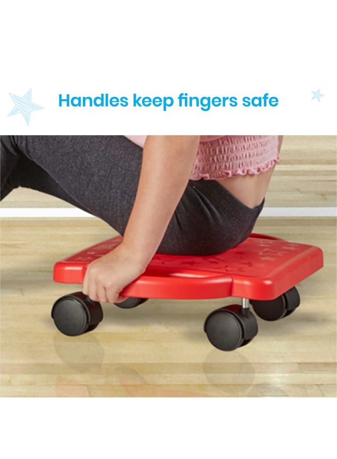 hand2mind Green Indoor Scooter Board with Handles, Gym Scooters for Kids, Recess Toys, PE Equipment for Elementary School, Kids Indoor Play Equipment, Floor Scooter, Kids Sports Activities 0 - Image 5