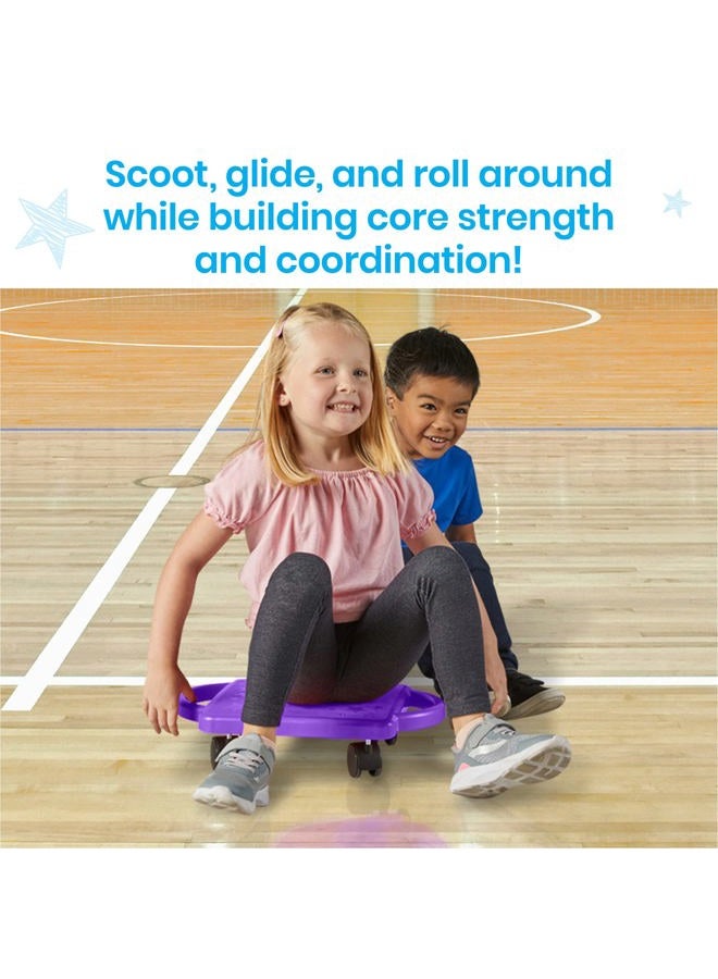 hand2mind Green Indoor Scooter Board with Handles, Gym Scooters for Kids, Recess Toys, PE Equipment for Elementary School, Kids Indoor Play Equipment, Floor Scooter, Kids Sports Activities 0 - Image 4