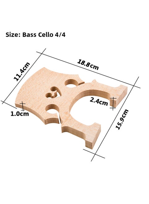 Double Bass Bridge for 3/4 4/4 1/4 1/8 1/2 Sizes 4/4