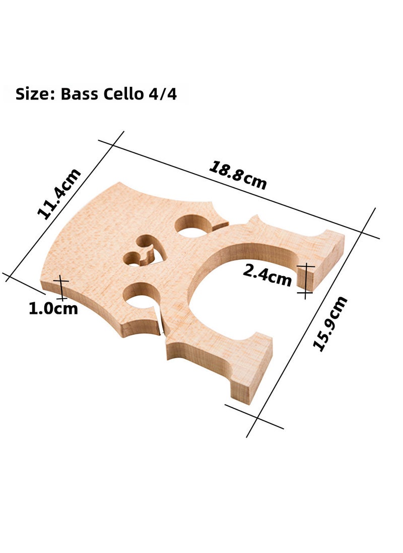 Double Bass Bridge for 3/4 4/4 1/4 1/8 1/2 Sizes 4/4