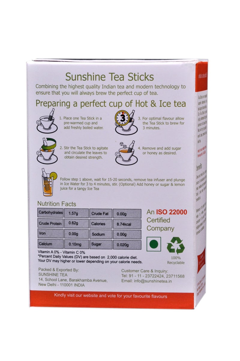 Sunshine Tea Sunshine Kashmiri Kahwa Tea - 10 Tea Sticks - Image 2
