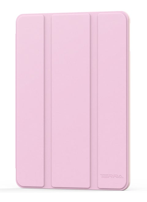 iPad Terra Cover for Apple iPad 5/4/10.9 Air with Smart Pencil Holder Slim Smart Cover with Fabric Kickstand Pink