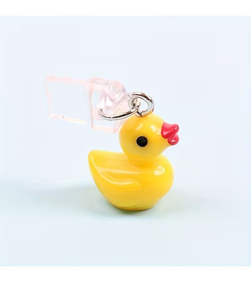 1pc Adorable Yellow Duck Resin Phone Dust Plug For Iphone Charger Port Decor - Image 5