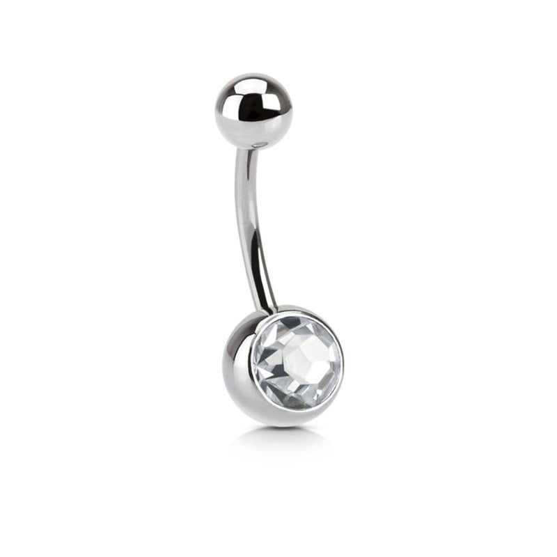 Belly Button Ring Body Jewelry Piercing Navel Ring Barbells with Cubic Zirconia