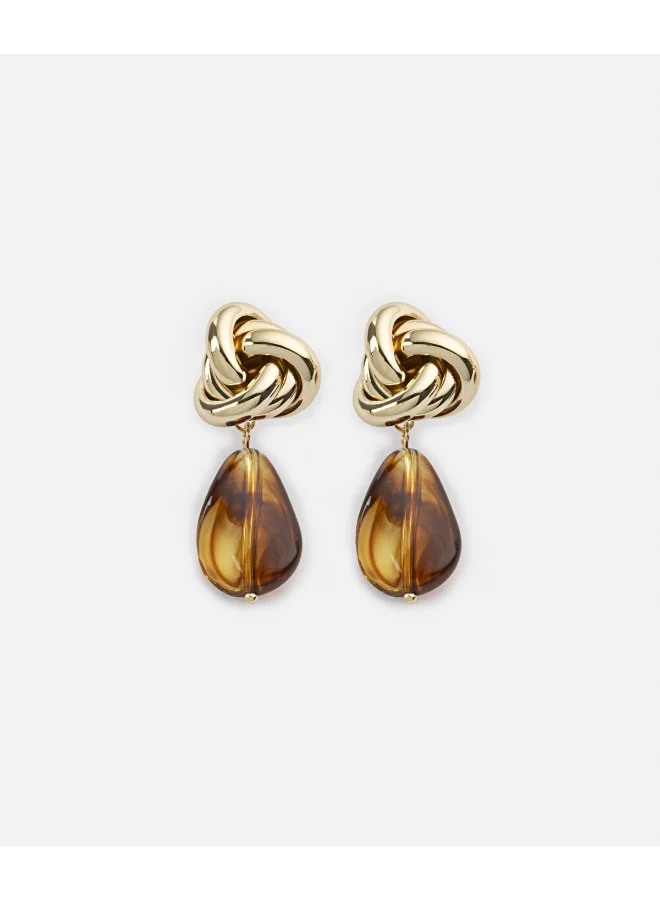 إبيكيول Earrings With Contrast Resin