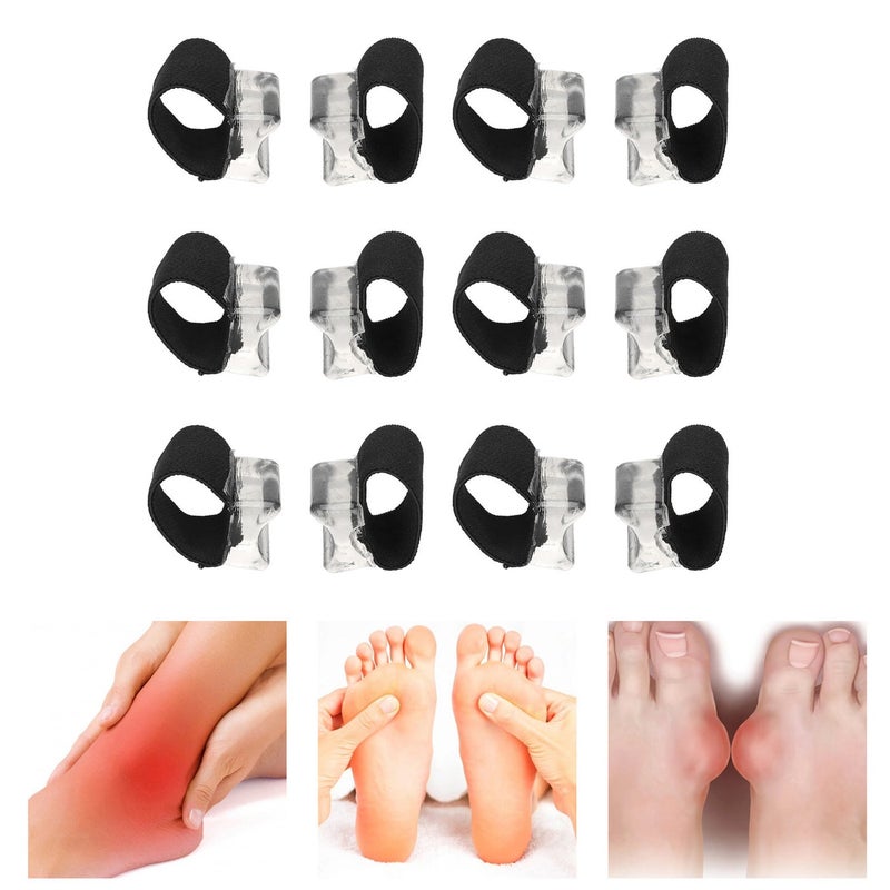 6 Pairs Toe Spacers Separators Soft Flexible Skin Friendly Overlapping Bunion Corrector for Men and Women L - Image 4