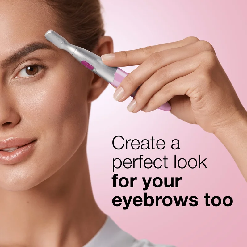 Braun Silk-épil 3-in-1 Bikini and Eyebrow Trimmer, Precision Styling for Bikini, Face & Eyebrows - FG1100 Pink