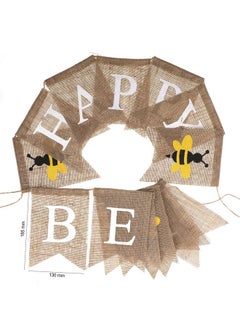 HOWAF Jute Burlap Happy Bee Day Banner Happy Bee Day For 1St Birthday Bumblebee Birthday Party Decoration First Birthday Burlap Banner For Baby Shower Birthday Souvenir And Gifts For Kids  - Image 2