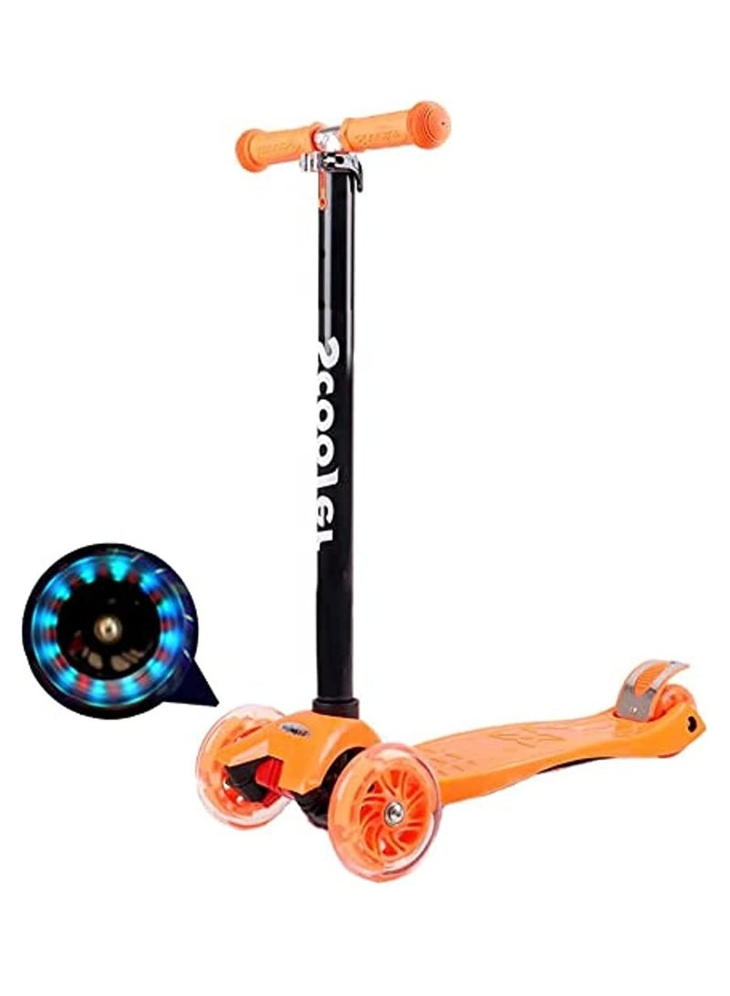 3 Wheel Adjustable Height Kick Scooter Orange - Image 1
