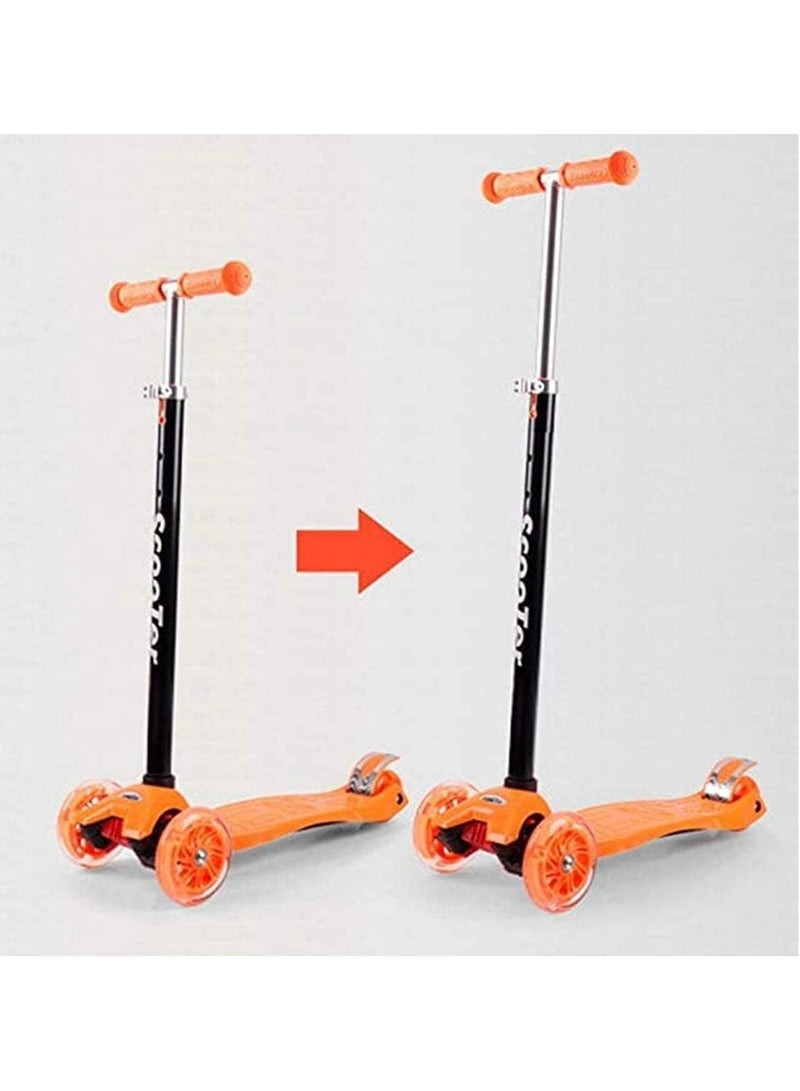 3 Wheel Adjustable Height Kick Scooter Orange - Image 2