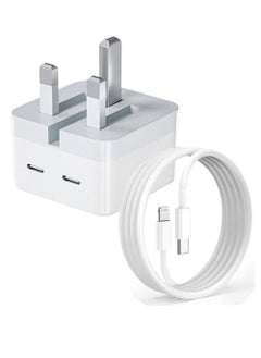 Generic iPhone 20W Fast Charger | USB C Wall Fast Charger with USB C to Lightning Cable for iPhone 16 15 14 13 12 11 Pro Max Plus Mini, iPad, AirPods, MacBook Air  - Image 1