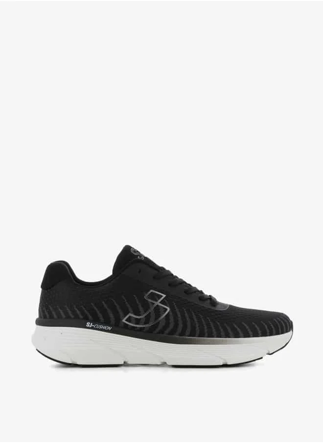 SJ Men's Logo Detail Lace-Up Low Ankle Sneakers