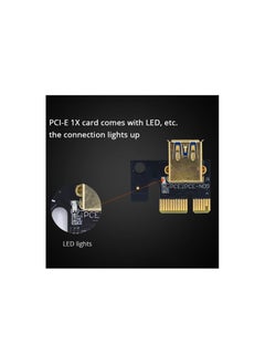 يوروماكس VES-009S (عبوة 6 قطع) PCIE Riser 1X to 16X Graphics Extension for GPU Mining Powered by BAY Direct 60cm USB 3.0 Cable 4 Solid Capacitors، 2 6PIN and Molex 3 Power Options  - Image 4