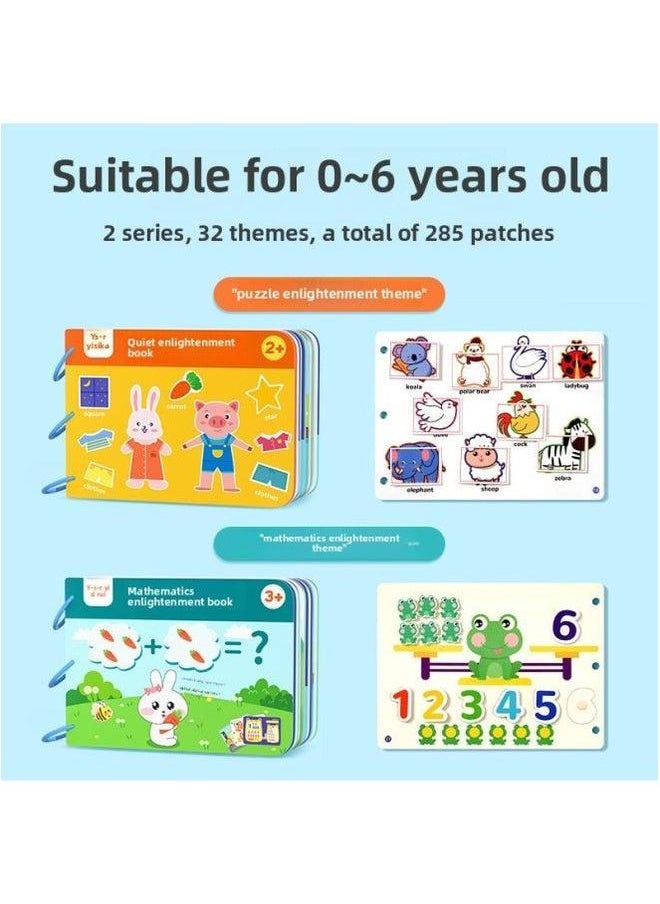 Generic - Quiet Book Children's Early Education Enlightenment Paste Puzzle Baby Sticker Toy Busy Book-Color:The Model [16 Themes, 30 Pages In Total] Needs To Stick Hook And Loop On Its Own. - Image 1