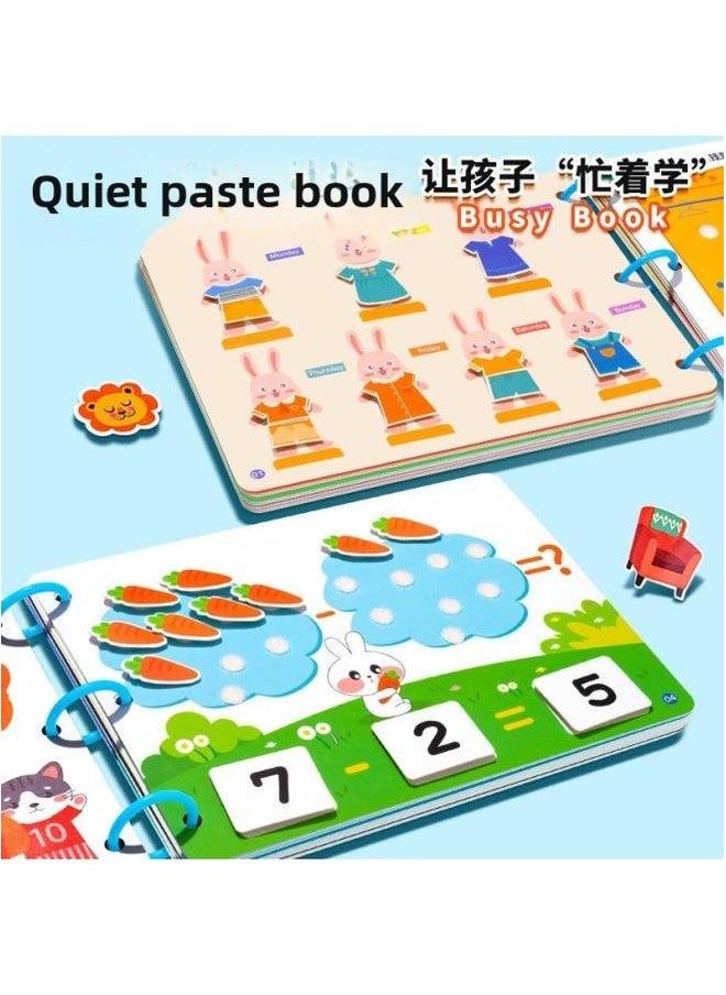 Generic - Quiet Book Children's Early Education Enlightenment Paste Puzzle Baby Sticker Toy Busy Book-Color:The Model [16 Themes, 30 Pages In Total] Needs To Stick Hook And Loop On Its Own. - Image 1
