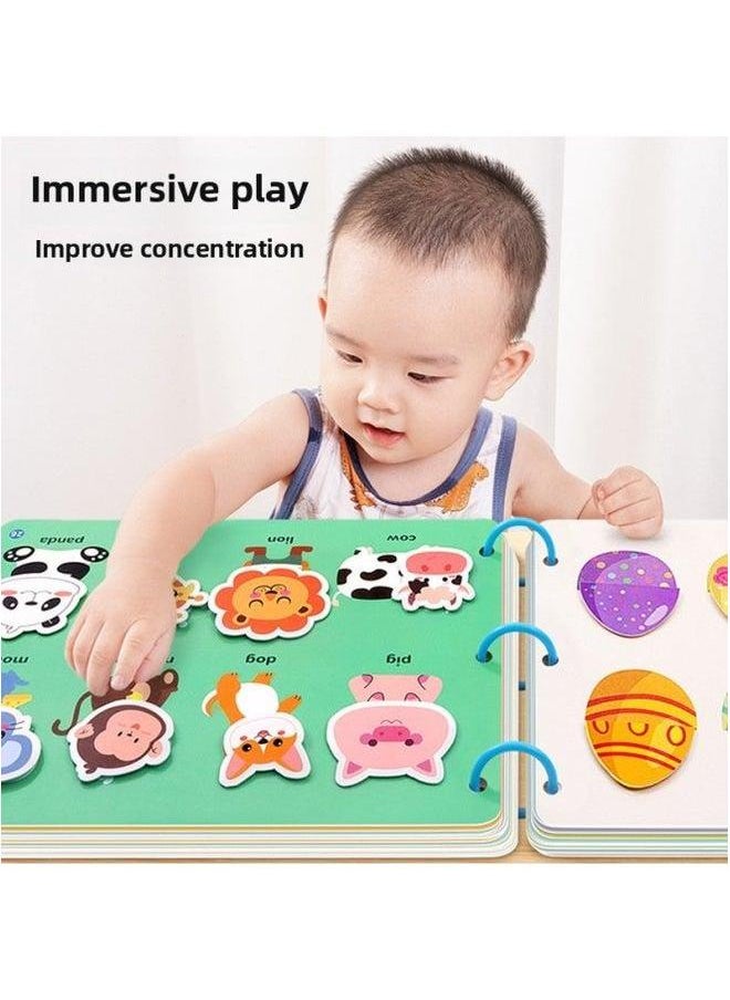 Generic - Quiet Book Children's Early Education Enlightenment Paste Puzzle Baby Sticker Toy Busy Book-Color:The Model [16 Themes, 30 Pages In Total] Needs To Stick Hook And Loop On Its Own. - Image 1