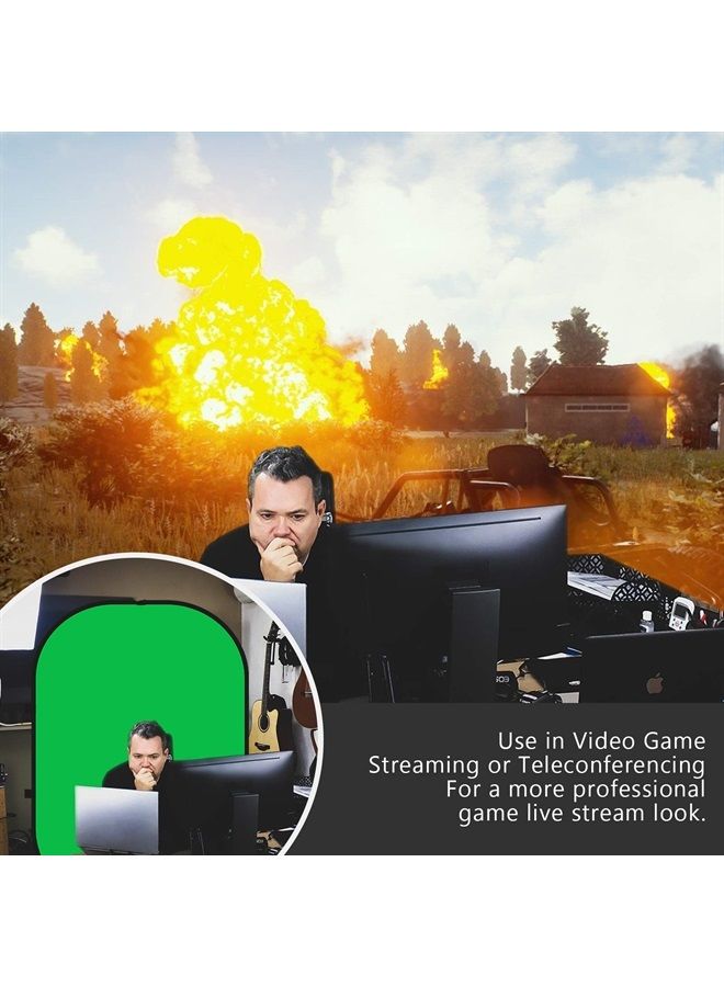 NEEWER 5x7ft/1.5x2m Chromakey Green Screen Blue Green 2 in 1 Double Sided Pop Up Collapsible Backdrop with Support Stand, Foldable Panel for Photo and Video Shooting, Live Streaming, Gaming - Image 4