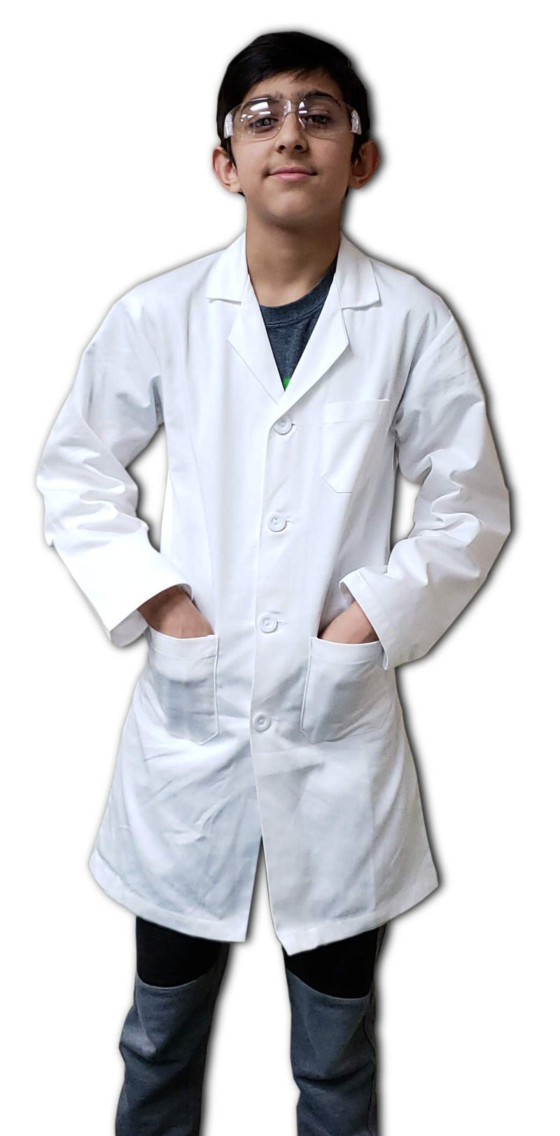 DR Instruments DR Uniforms® Doctor’s Lab Coat for Kids – White, Unisex, Size 7, Ideal for boys and girls - Image 2