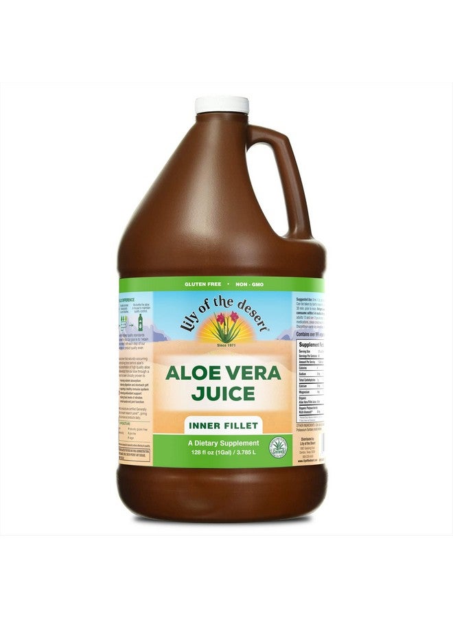 Lily Of the Desert Lily of the Desert Aloe Vera Juice - Inner Fillet Aloe Vera Drink, Organic Aloe Juice with Natural Vitamins, Digestive Enzymes for Gut Health, Stomach Relief, Wellness, Glowing Skin, 128 Fl Oz  - Image 1