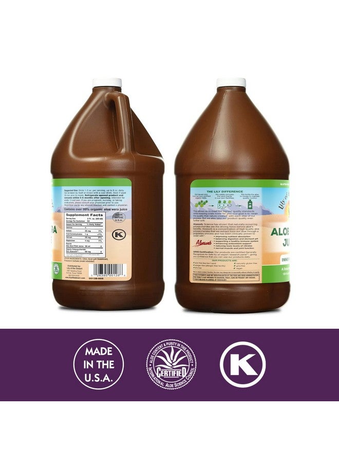 Lily Of the Desert Lily of the Desert Aloe Vera Juice - Inner Fillet Aloe Vera Drink, Organic Aloe Juice with Natural Vitamins, Digestive Enzymes for Gut Health, Stomach Relief, Wellness, Glowing Skin, 128 Fl Oz  - Image 2