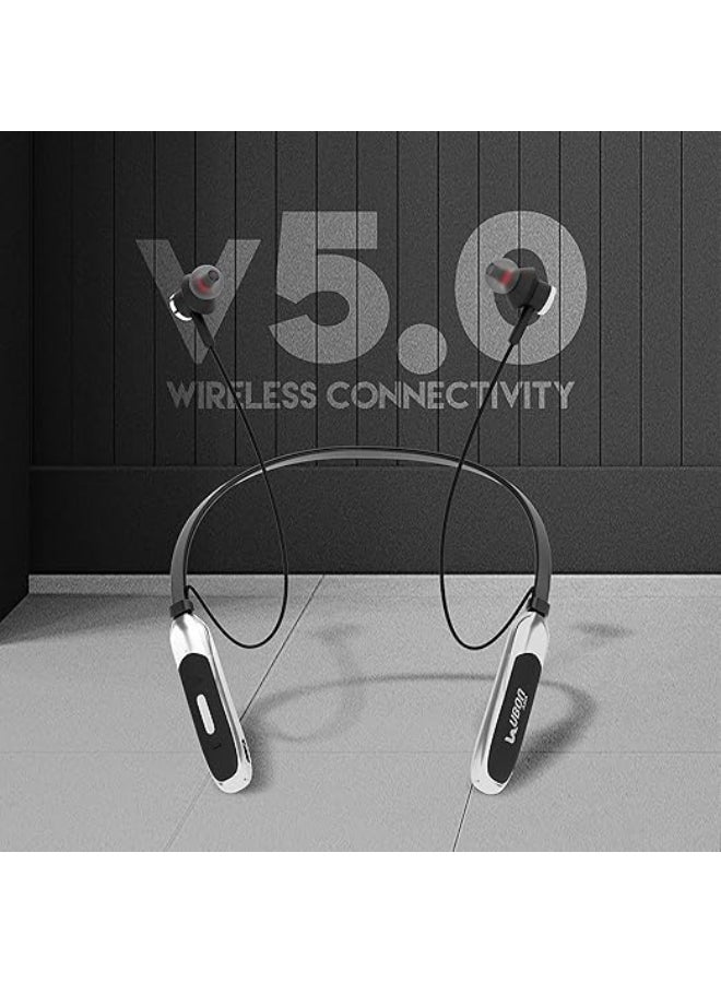 ubon مجدد - سماعة بلوتوث Cl-395 سلسلة عمان، سلكية حول العنق - أسود - Image 3