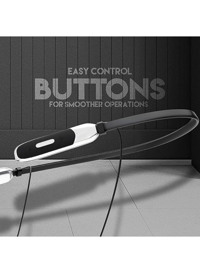 ubon مجدد - سماعة بلوتوث Cl-395 سلسلة عمان، سلكية حول العنق - أسود - Image 5