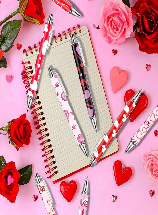 AWEELON 24pcs Pens Cute Kawaii Retractable Decorative Pens 0.5 mm Black Gel Ink Pens Novelty Pens Stationary Supplies for Office School Wedding Party Gifts (Heart) - Image 4