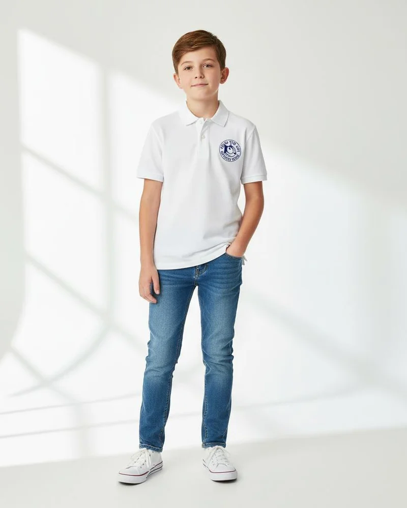 REDTAG Boys White Character T Shirt