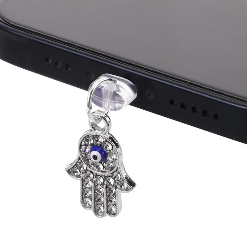 8Pcs Type C Dust Plugs Charging Port Protector Evil Eye Design Easy Installation - Image 4