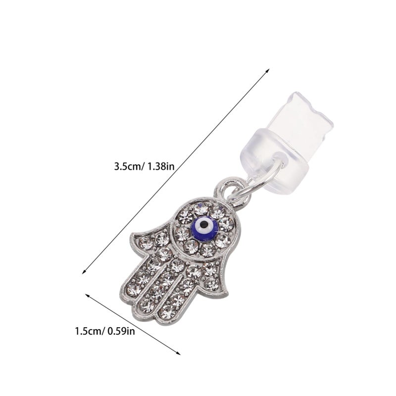 8Pcs Type C Dust Plugs Charging Port Protector Evil Eye Design Easy Installation - Image 3