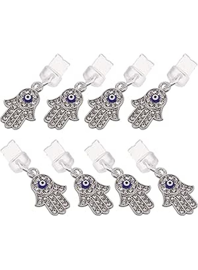 8Pcs Type C Dust Plugs Charging Port Protector Evil Eye Design Easy Installation - Image 1