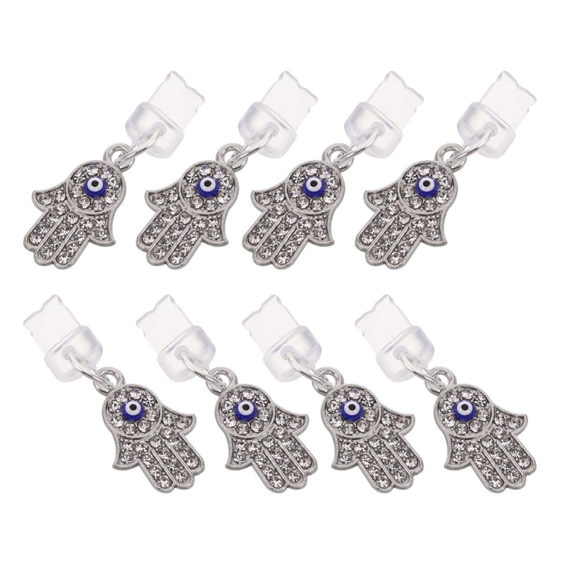 8Pcs Type C Dust Plugs Charging Port Protector Evil Eye Design Easy Installation - Image 2