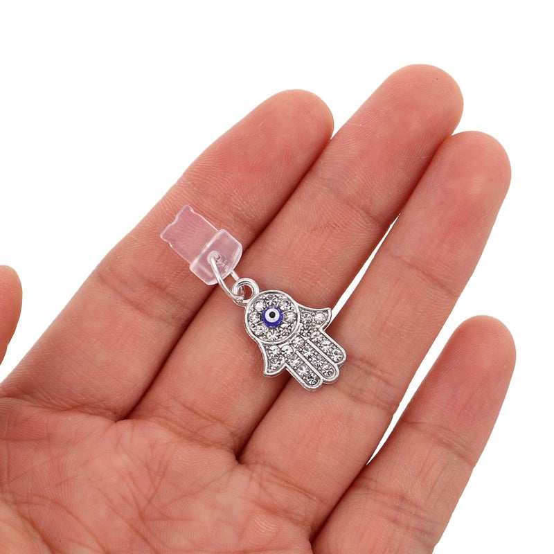 8Pcs Type C Dust Plugs Charging Port Protector Evil Eye Design Easy Installation - Image 5