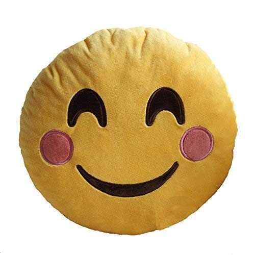 blue tree Emoji Pillow Cushion in Yellow Colour Multi Faces Best Gift for Kids, Boyfriend, Girlfriend, Friends Pack of 2 - Image 2