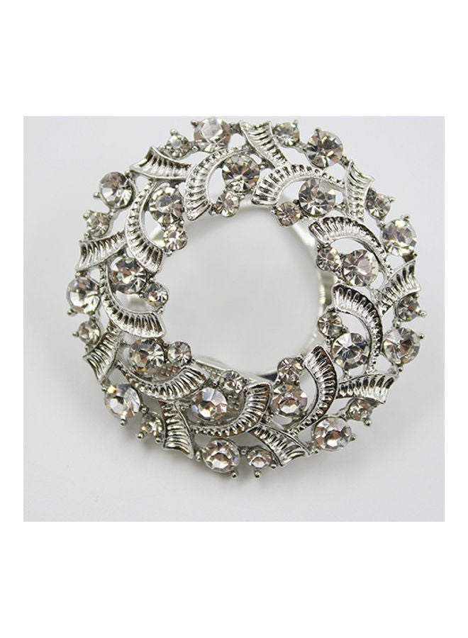 NIBEMINENT Shiny Lightweight Alloy Elegant Scarf Brooch  - Image 1