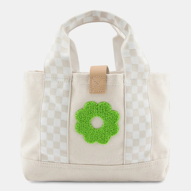 فانز حقيبة يد نسائية مربعة صغيرة مرقعة