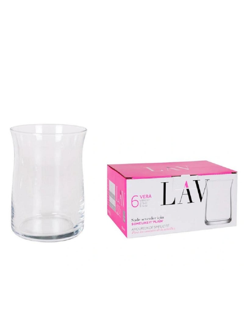 LAV 6 Pieces Vera Soft Drink Tumbler, 275 Ml - Clear - Image 3