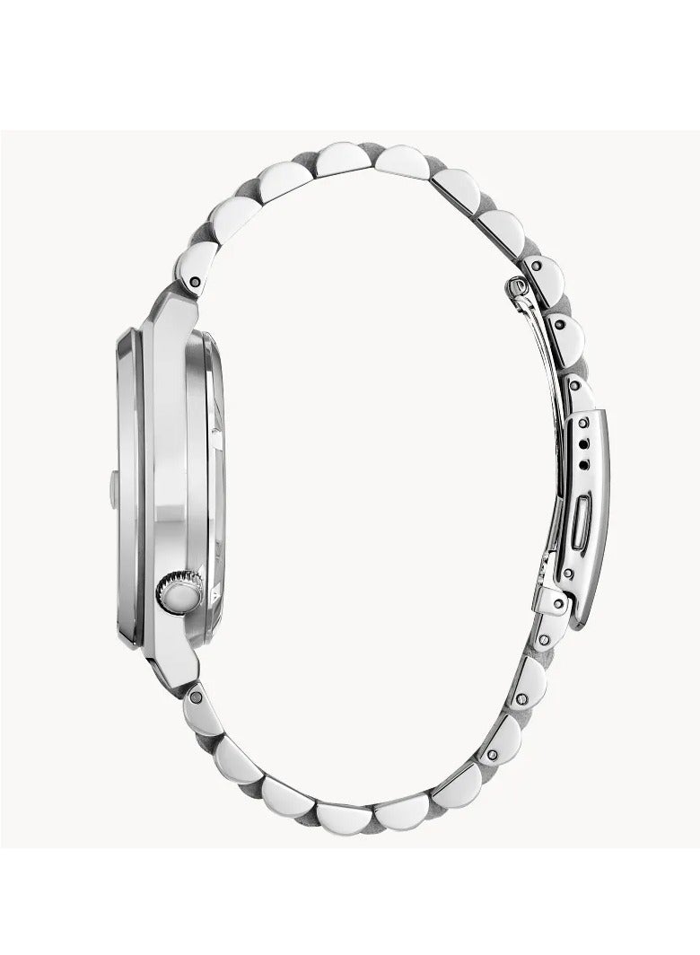 CITIZEN ساعة يد أوتوماتيكية للرجال من سيتيزن مصنوعة من الفولاذ المقاوم للصدأ - مجموعة تسويزا - Nj0150-56W، لون القرص: أحمر، لون السوار: فضي - Image 5