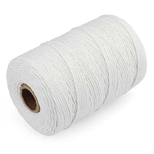G2PLUS White String, 2MM 656 Feet White Cotton String, Cotton Bakers Twine for Meat, Roasting, Gift Wrapping, Gardening, Macrame, DIY Art & Crafts (200M/218Yard,12Ply) - Image 5