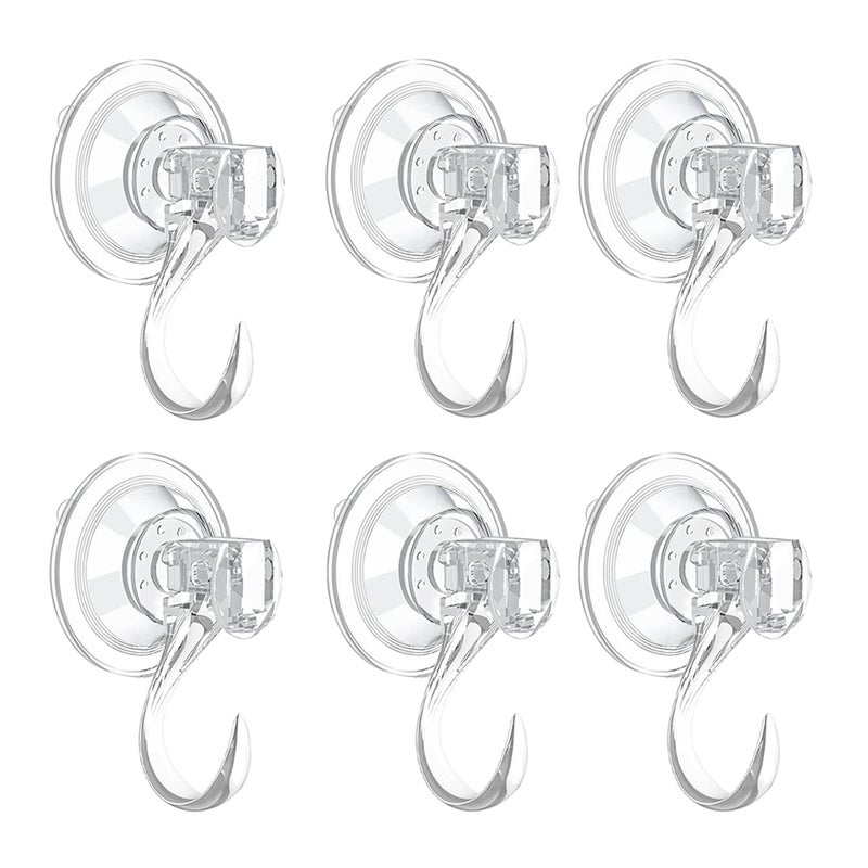 6 Pack Suction Cup Wreath HangerLarge Clear Reusable Wreath HeavyDuty Hook 22 LB Removable Strong Window Glass Door Suction Cup Wreath Holder Use for Halloween Christmas Wreaths Decorations