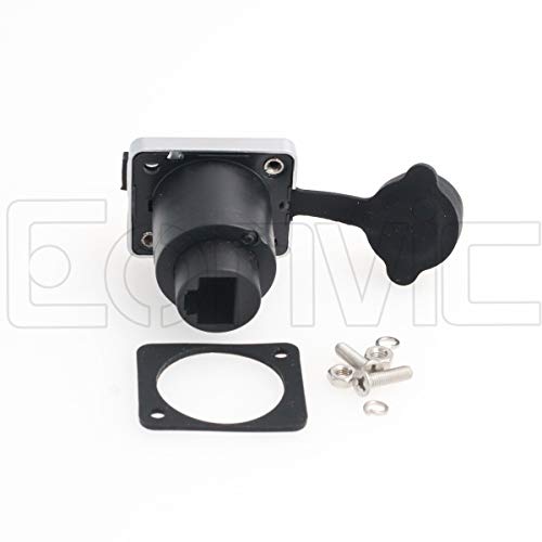 Eonvic RJ45 Panel Mounting Shielded IP65 Waterproof Ethernet LAN Cable Socket Connector 2pcs - Image 3