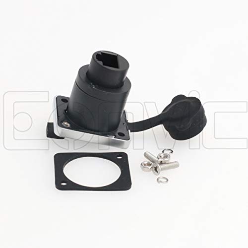 Eonvic RJ45 Panel Mounting Shielded IP65 Waterproof Ethernet LAN Cable Socket Connector 2pcs - Image 2